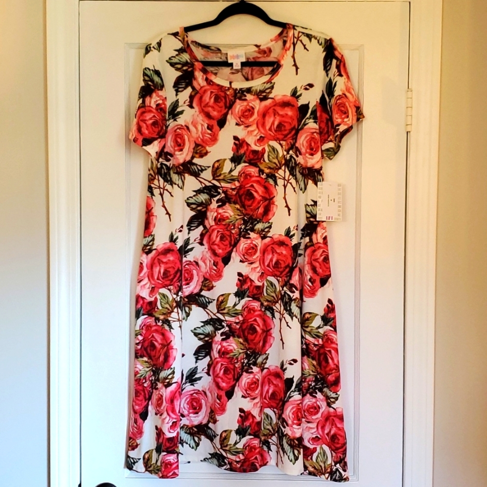 Lularoe Floral Rose Jessie Dress NWT Size M